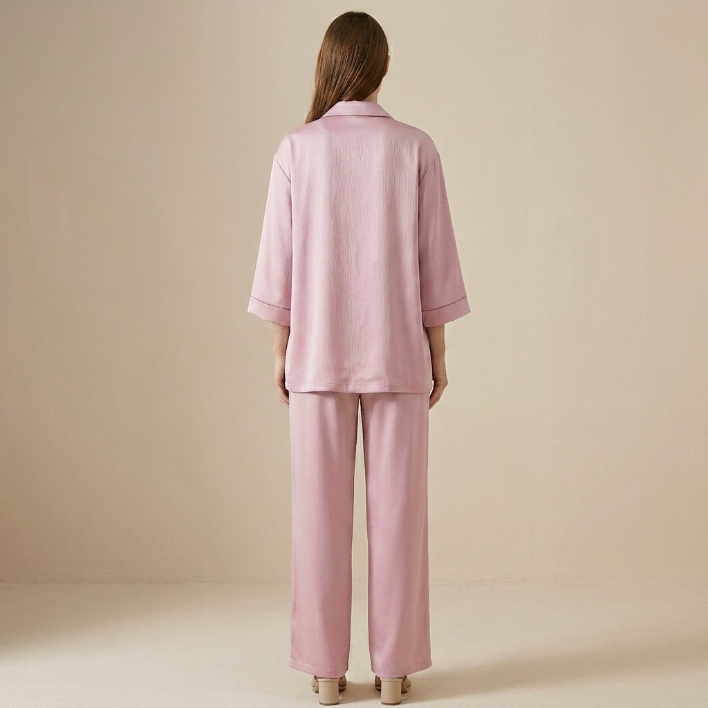 Refined Relaxed Blazer and Wide-Leg Trouser Set