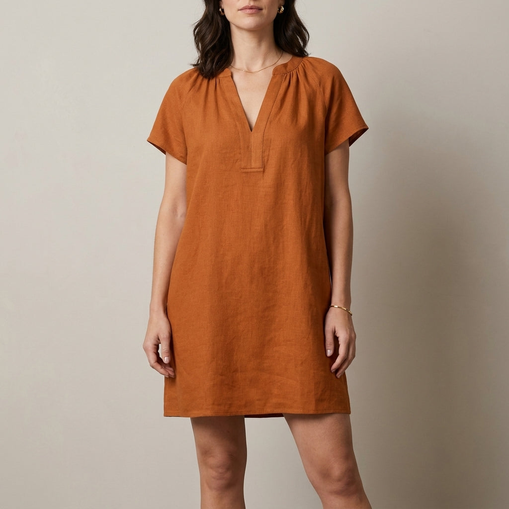 Sunlit Escape Relaxed Shift Mini Dress
