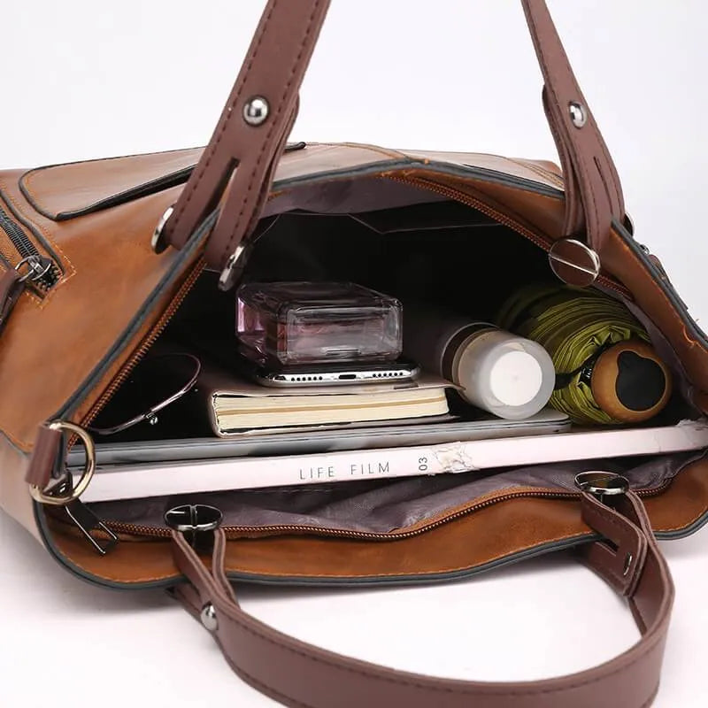 Vintage-Inspired Multifunctional Tote Shoulder Bag