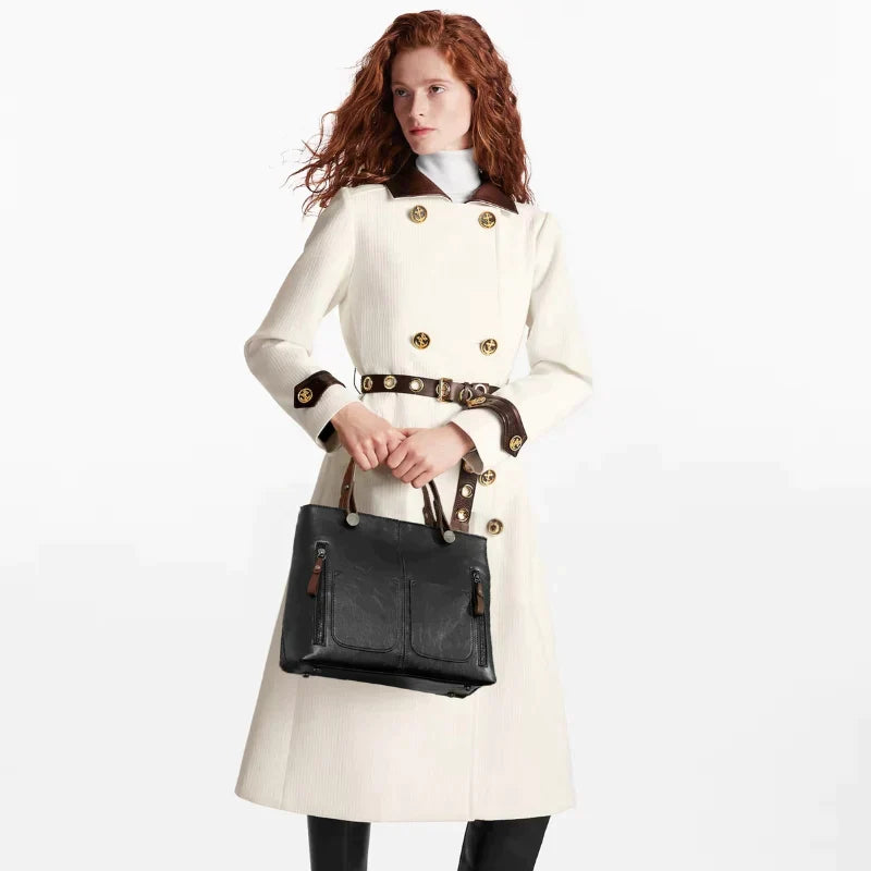 Vintage-Inspired Multifunctional Tote Shoulder Bag