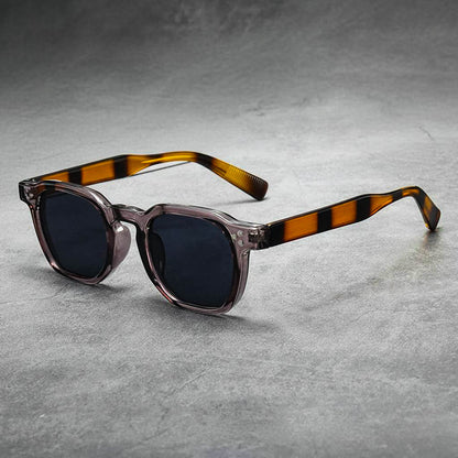 Marvin Structured Retro Sunglasses with Angular Square Lenses