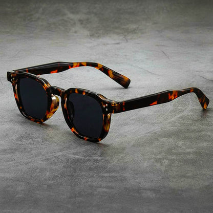 Marvin Structured Retro Sunglasses with Angular Square Lenses