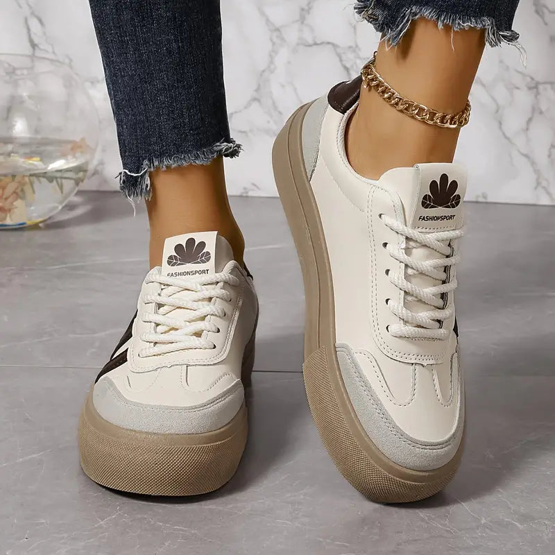 Retro-Inspired Platform Trainers with Contrast Details