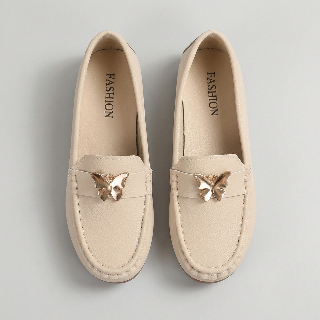 Elegant Slip-On Loafers with Signature Embellished Detail