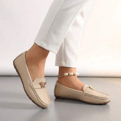Elegant Slip-On Loafers with Signature Embellished Detail