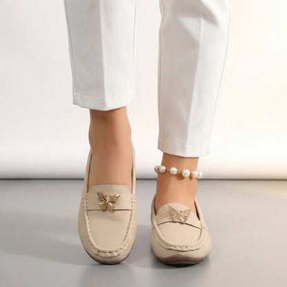 Elegant Slip-On Loafers with Signature Embellished Detail