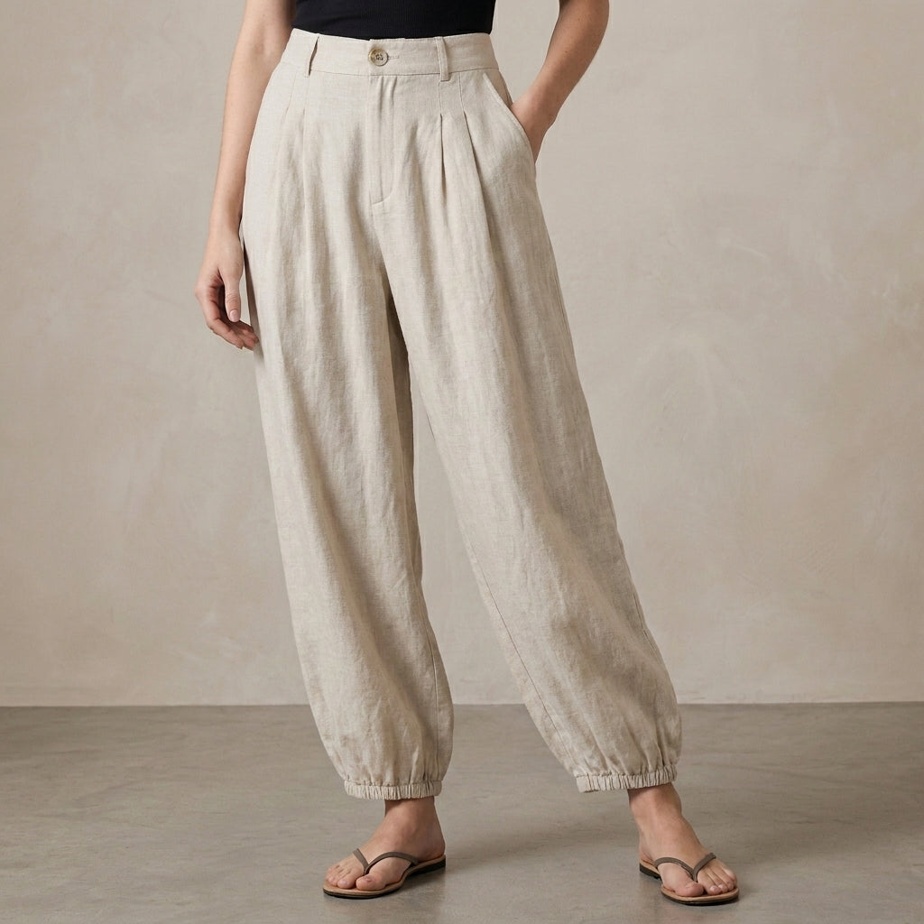 Relaxed Balloon Trousers with Effortless Wide Leg Silhouette