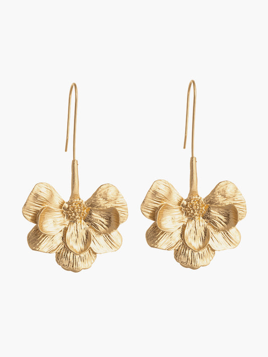 Blooming Flower Stud Hook Earrings