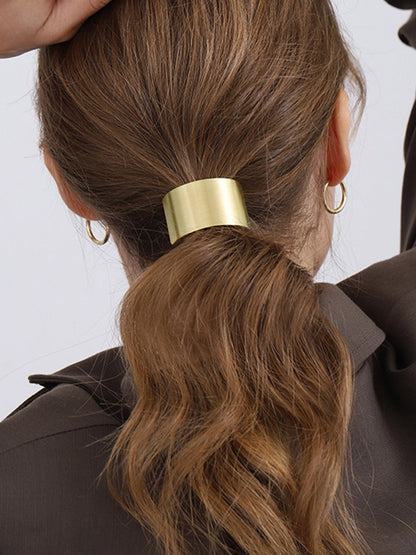 Women’s Hair Cuff - Metal Ponytail Holder - Stylish Sleek Hair Accessory
