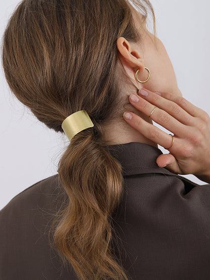 Women’s Hair Cuff - Metal Ponytail Holder - Stylish Sleek Hair Accessory