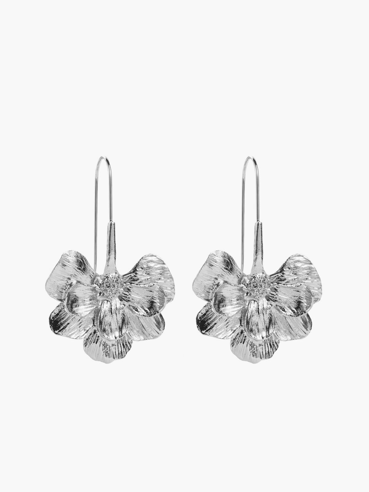Wahine - blooming flower stud hook earrings