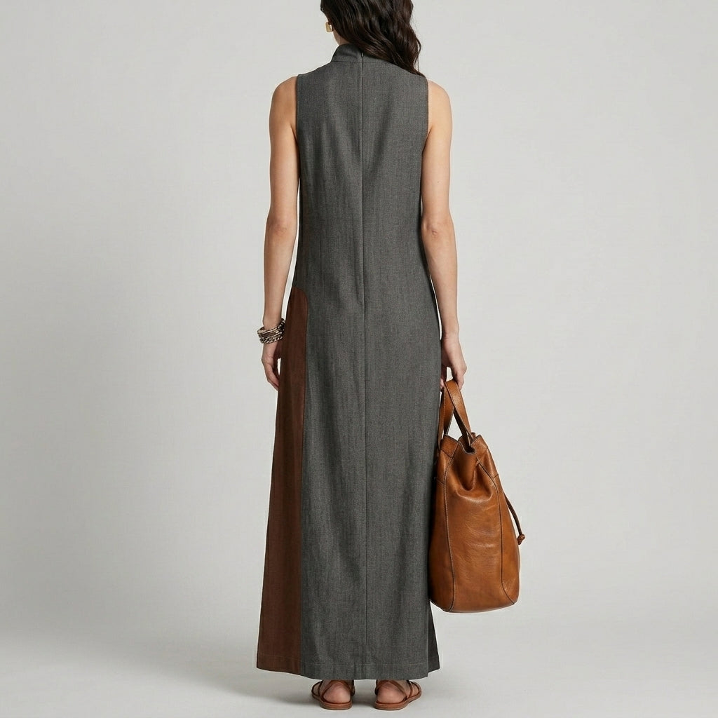 Artisan Colorblock High-Neck Relaxed Jumpsuit