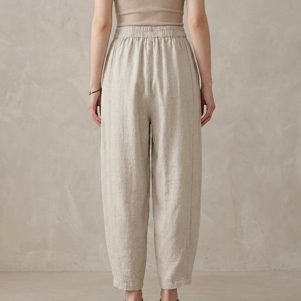 Effortless Harem Trousers with Relaxed Tapered Silhouette