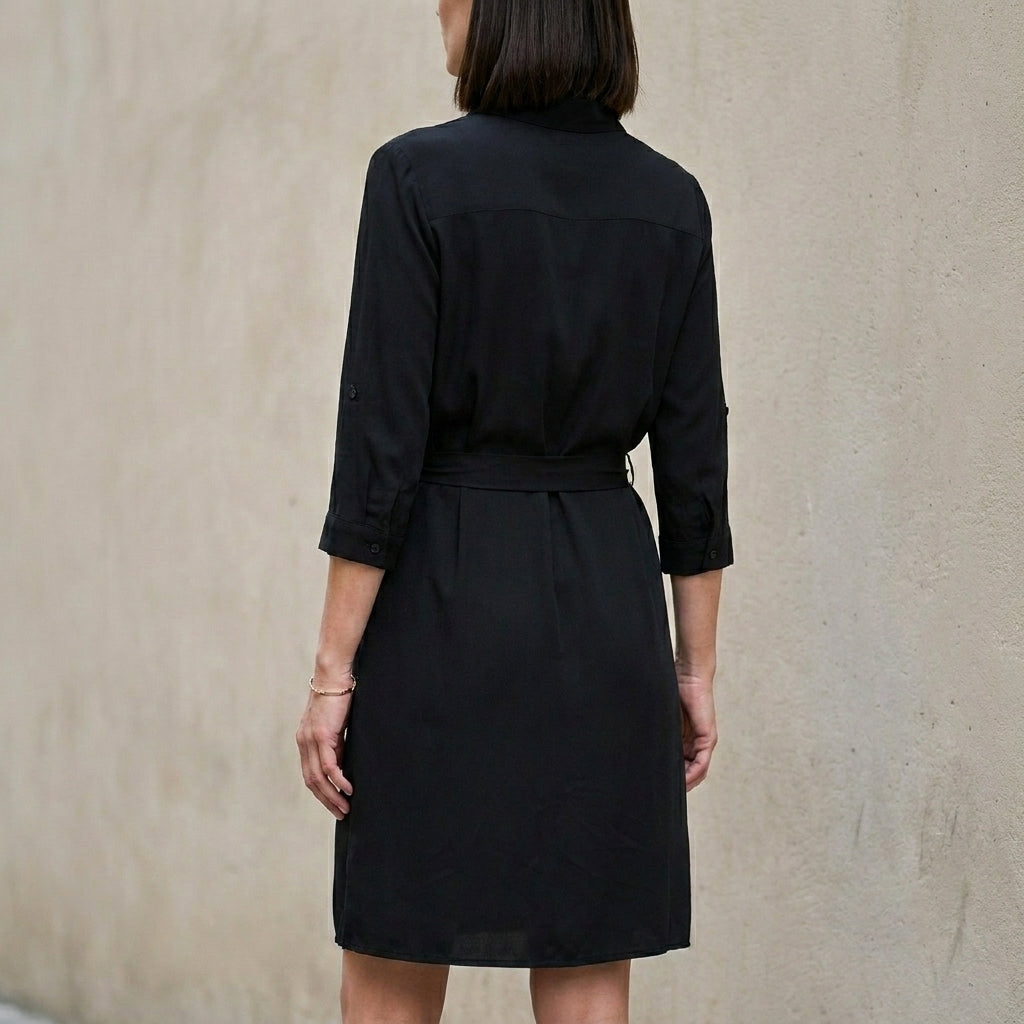 Sophisticated Belted Shirt Dress for Effortless Elegance