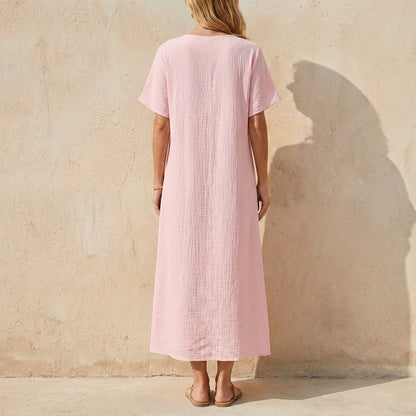 Embellished Bohemian Caftan MIdi Dress for Resort Escapes