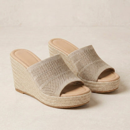 Braided Platform Wedge Slides for Effortless Summer Style