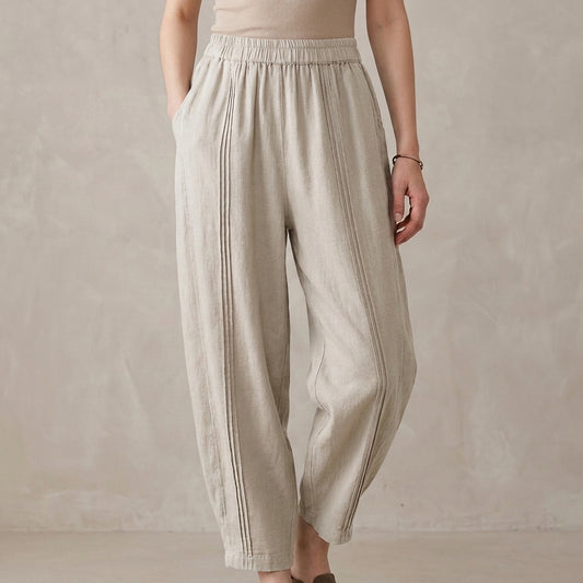 Effortless Harem Trousers with Relaxed Tapered Silhouette