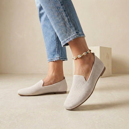 Lightweight Breathable Knit Slip-On Flats for Effortless Summer Strolls