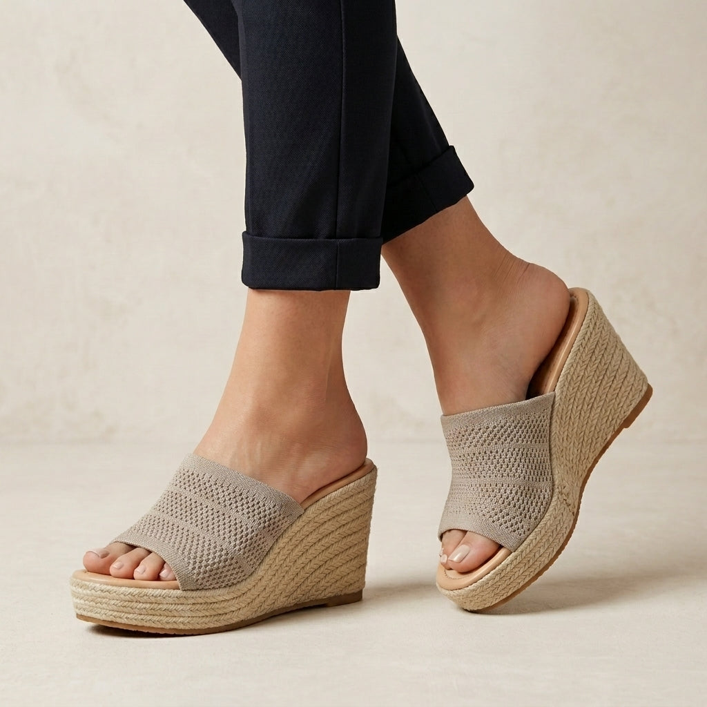 Braided Platform Wedge Slides for Effortless Summer Style