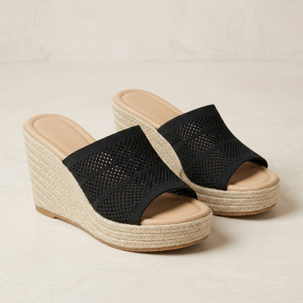 Braided Platform Wedge Slides for Effortless Summer Style