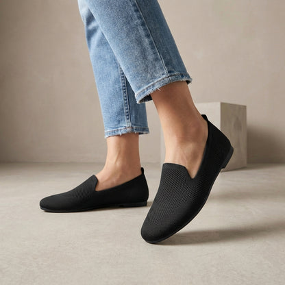 Lightweight Breathable Knit Slip-On Flats for Effortless Summer Strolls