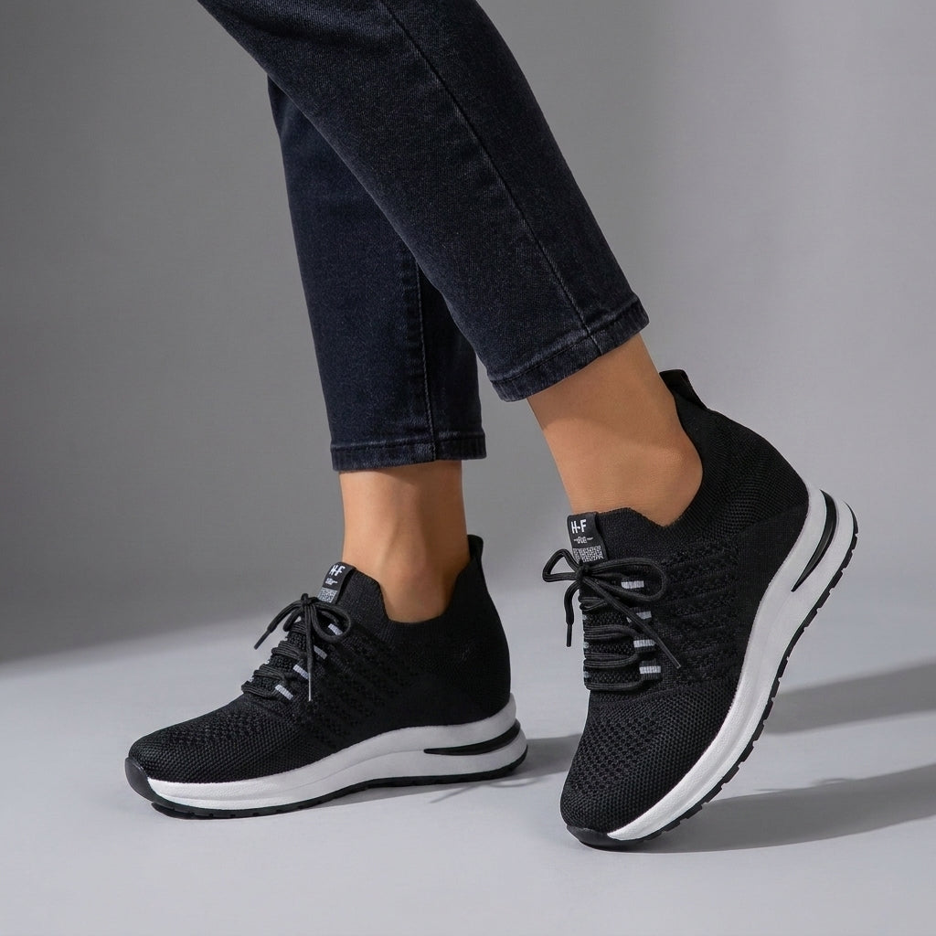 Elevated Comfort Wedge Knit Sneakers for Everyday Style