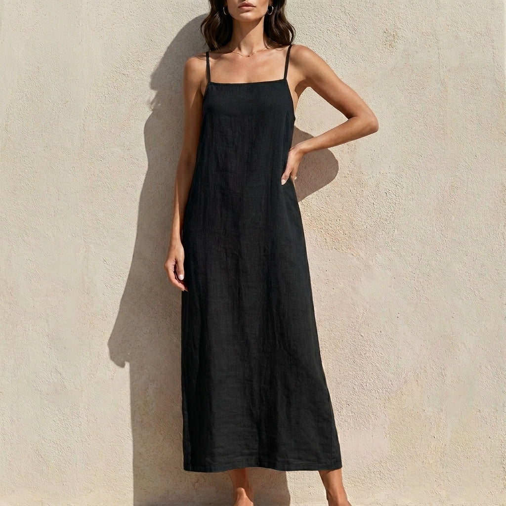 Minimalist Sleeveless Maxi Dress with Effortless Flow