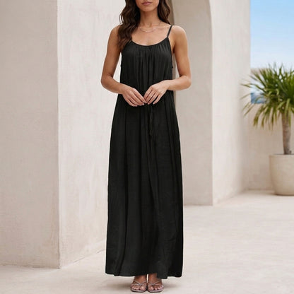 Effortless Backless Maxi Dress with Flowing Silhouette
