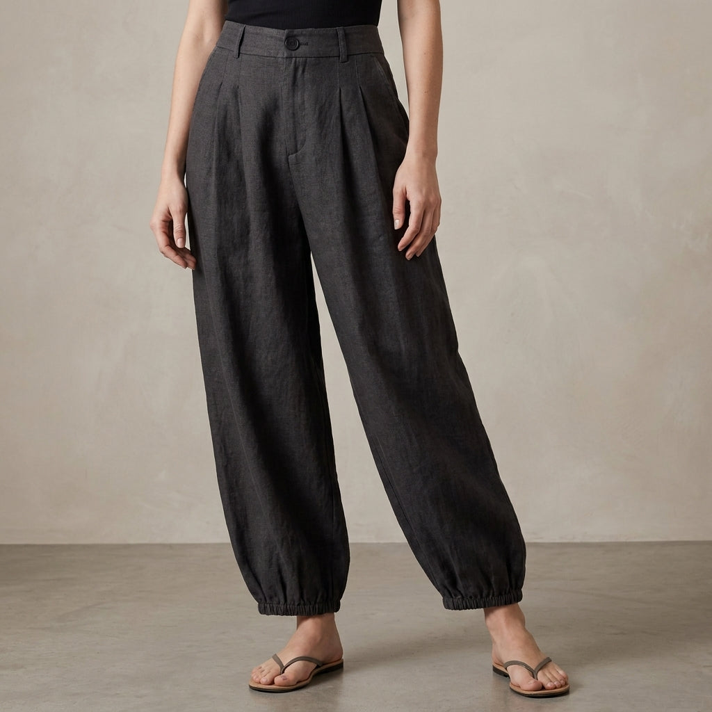 Relaxed Balloon Trousers with Effortless Wide Leg Silhouette