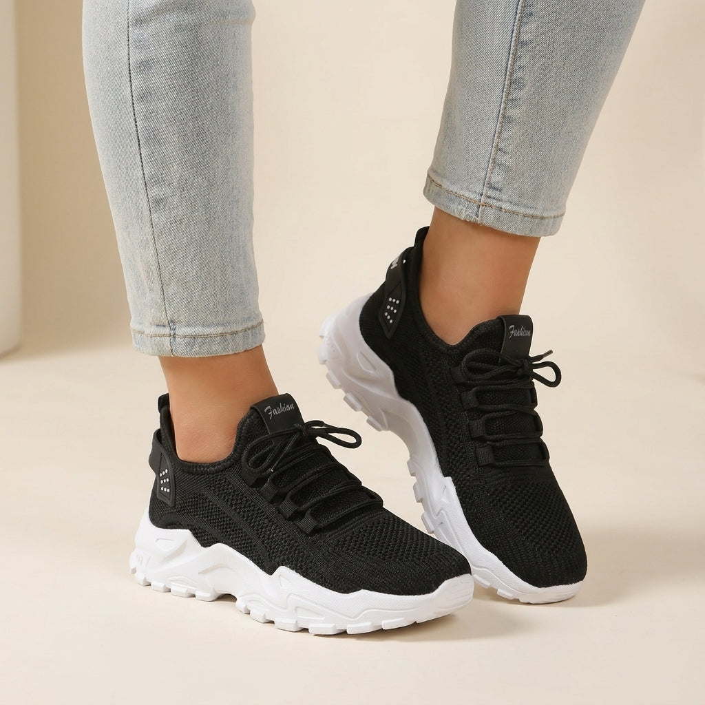 Breathable Mesh Sneakers with Lightweight Chunky Sole