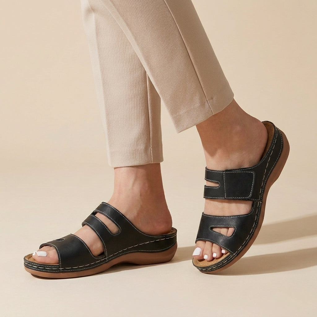Comfort Orthopedic Cutout Slide Sandals