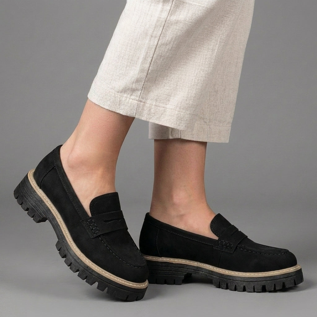 Classic Penny Loafers with Chunky Sole for Everyday Style