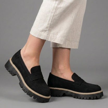 Classic Penny Loafers with Chunky Sole for Everyday Style