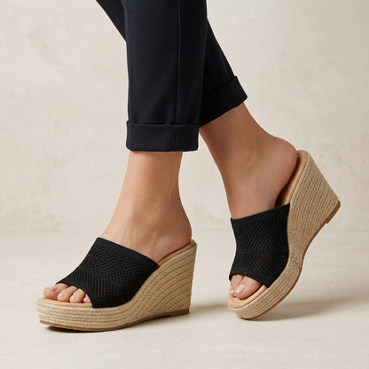 Braided Platform Wedge Slides for Effortless Summer Style