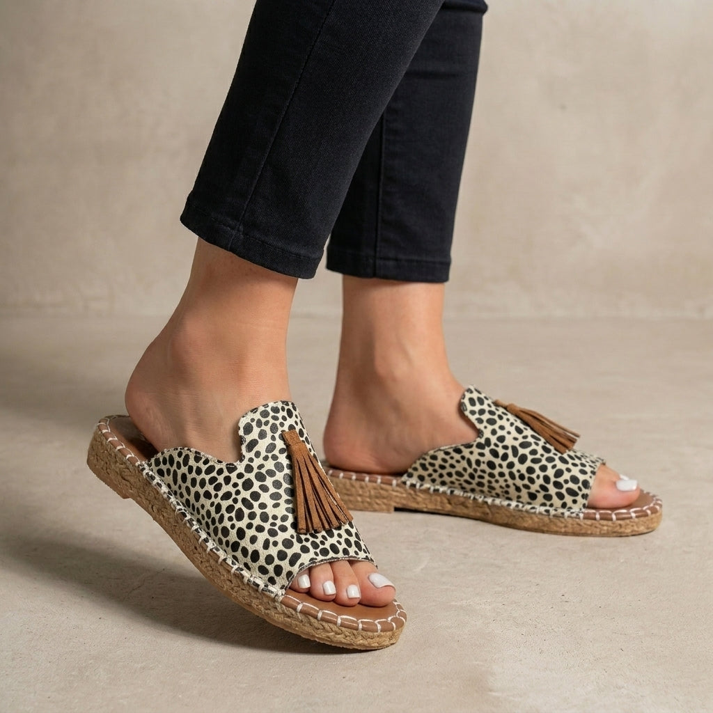 Bohemian Tassel Accent Slide Sandals for Everyday Escapes