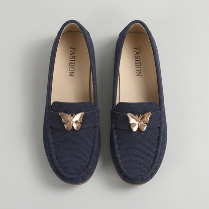 Elegant Slip-On Loafers with Signature Embellished Detail