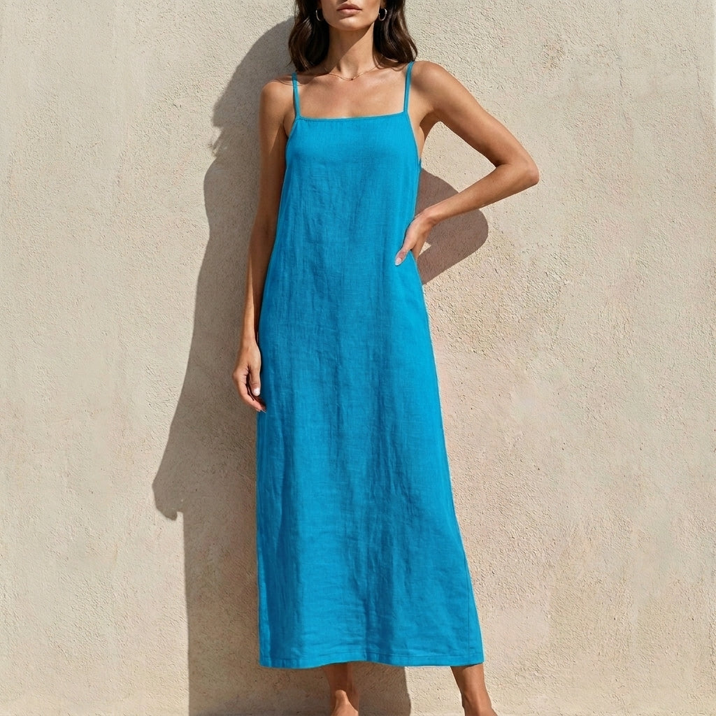 Minimalist Sleeveless Maxi Dress with Effortless Flow