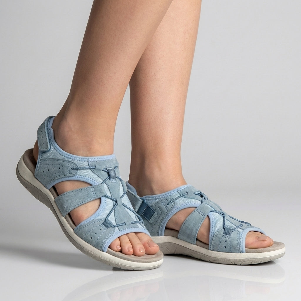 Orthopedic Sandals with Adjustable Straps and Cut-Out Design