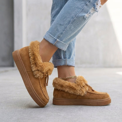 Ankle Boots with Luxe Faux Fur Trim and Moccasin Detailing