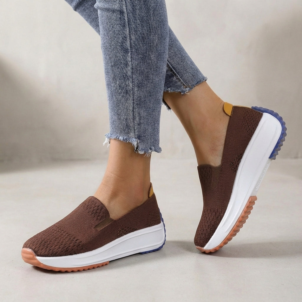 Modern Knit Slip-On Platform Orthopedic  Sneakers