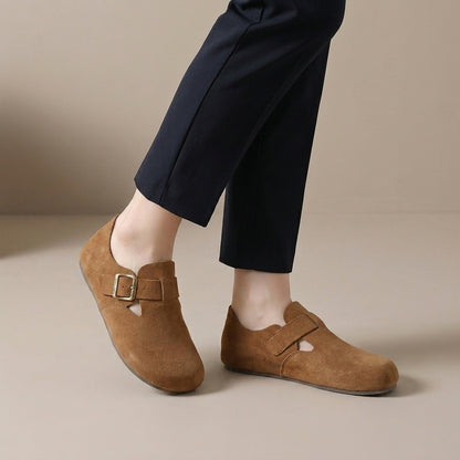 Minimalist Buckle Accent Slip-On Comfort Clogs