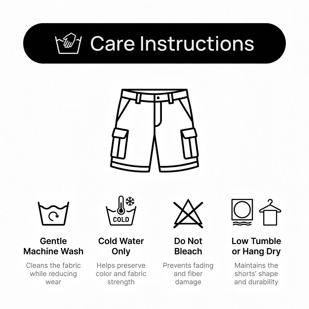 High-Rise Structured Cargo Shorts with Multi-Pocket Utility Design