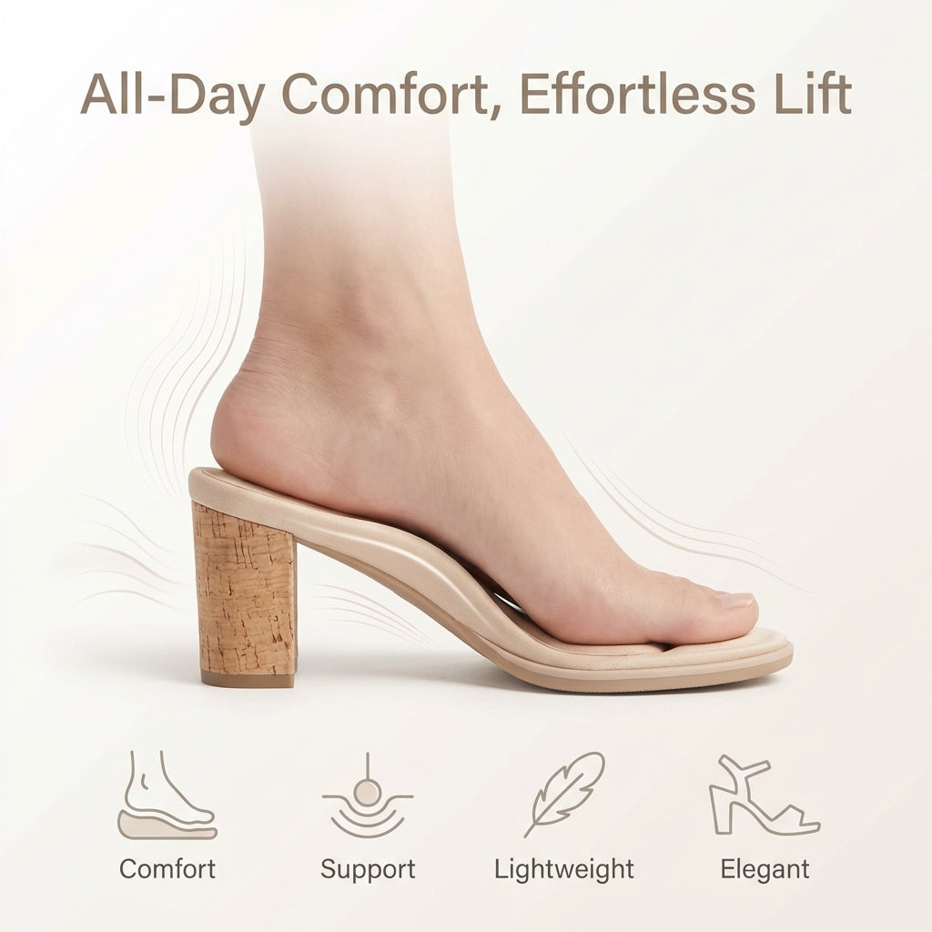 Fitted Cross-Strap Sandals with Square Toe and Block Heel