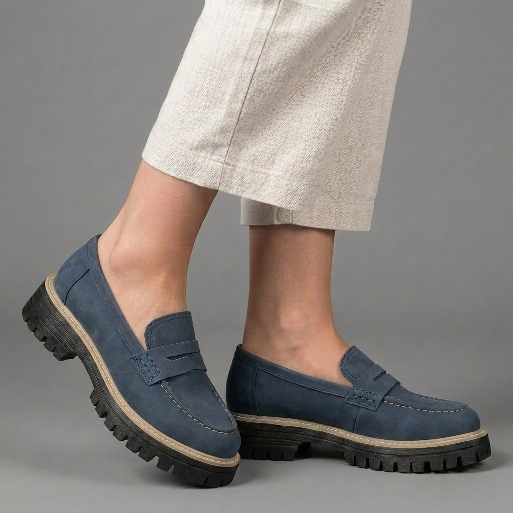 Classic Penny Loafers with Chunky Sole for Everyday Style