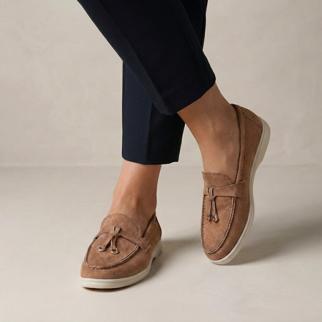 Minimalist Tassel Loafers with Lightweight Comfort Sole