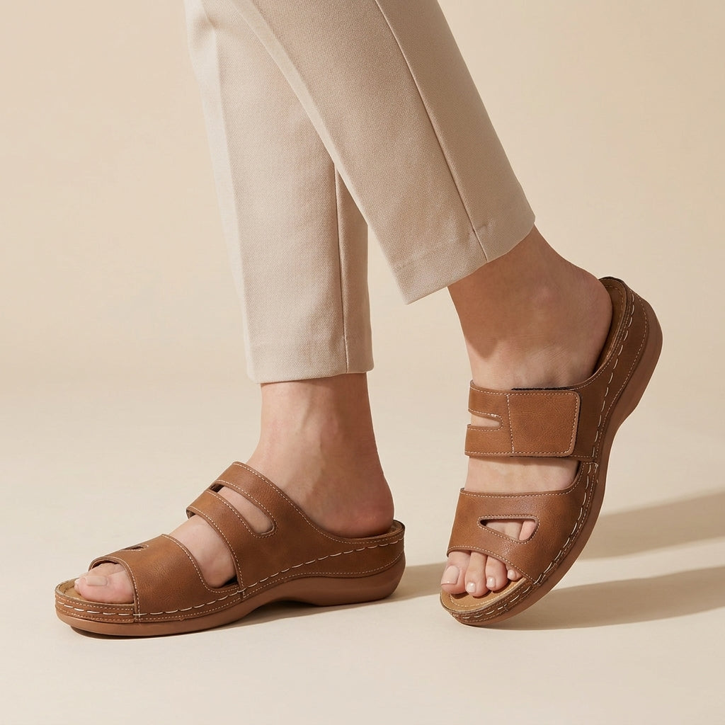 Comfort Orthopedic Cutout Slide Sandals