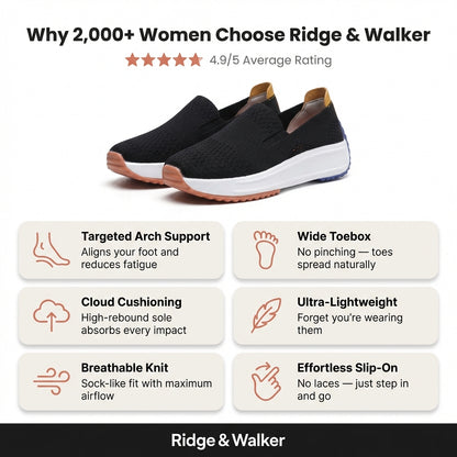Modern Knit Slip-On Platform Orthopedic  Sneakers
