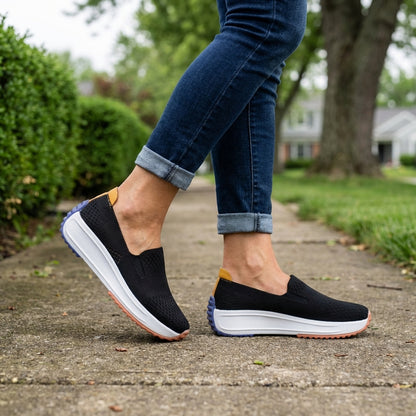 Modern Knit Slip-On Platform Orthopedic  Sneakers