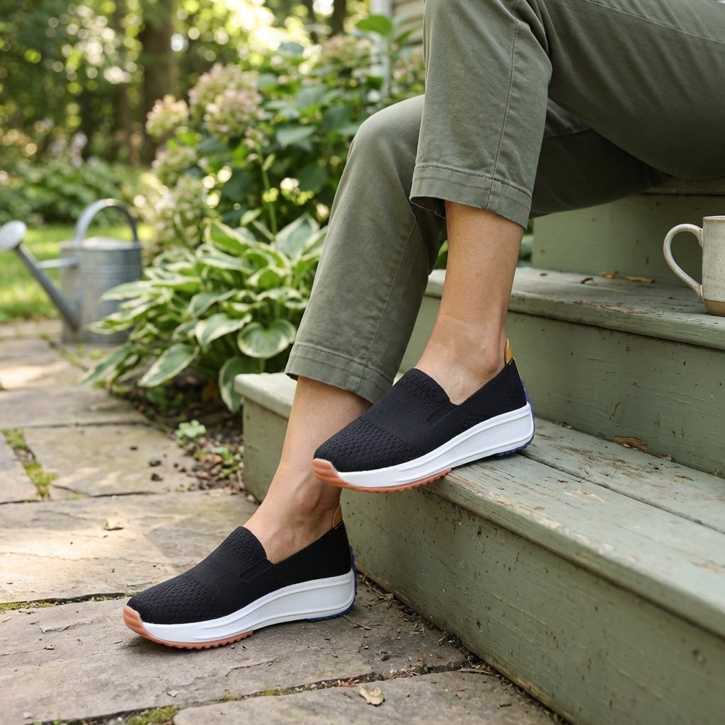 Modern Knit Slip-On Platform Orthopedic  Sneakers