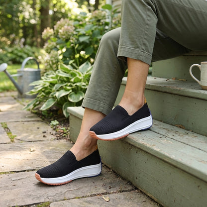 Modern Knit Slip-On Platform Orthopedic  Sneakers